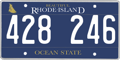 RI license plate 428246