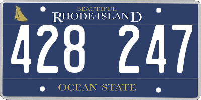 RI license plate 428247