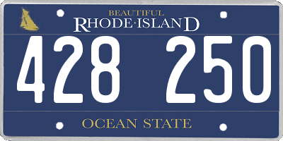 RI license plate 428250