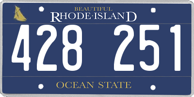 RI license plate 428251