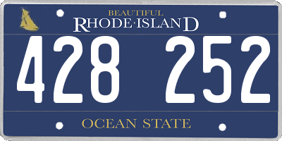 RI license plate 428252