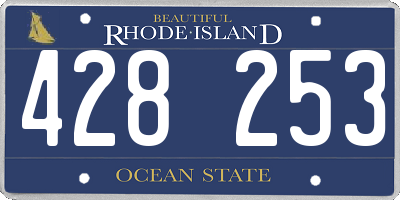 RI license plate 428253