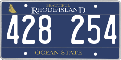 RI license plate 428254