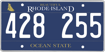 RI license plate 428255