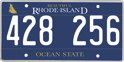 RI license plate 428256