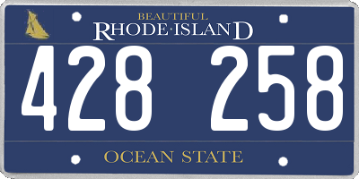 RI license plate 428258