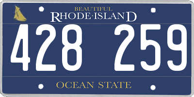 RI license plate 428259