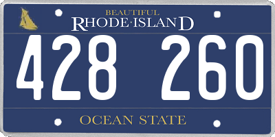 RI license plate 428260