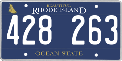 RI license plate 428263