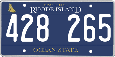 RI license plate 428265