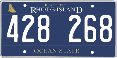 RI license plate 428268