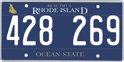 RI license plate 428269