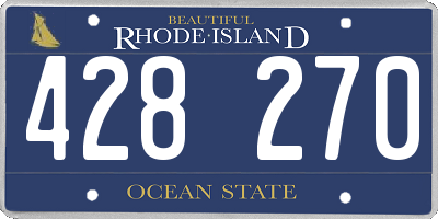 RI license plate 428270