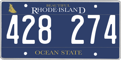RI license plate 428274