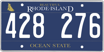 RI license plate 428276