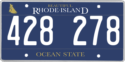 RI license plate 428278