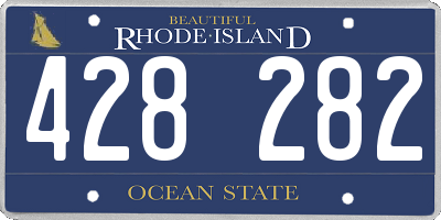 RI license plate 428282