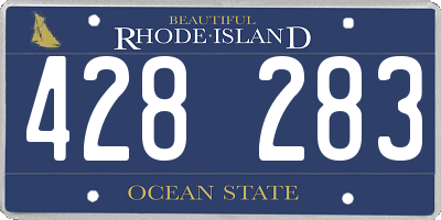 RI license plate 428283