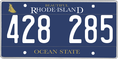 RI license plate 428285