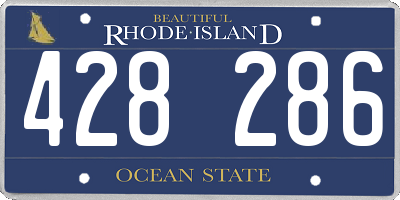 RI license plate 428286