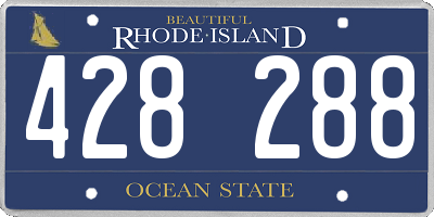 RI license plate 428288