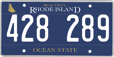 RI license plate 428289