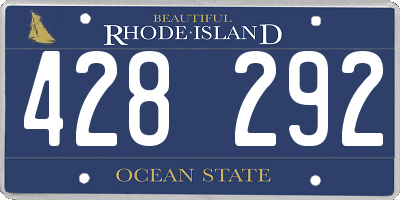 RI license plate 428292