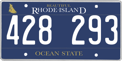 RI license plate 428293