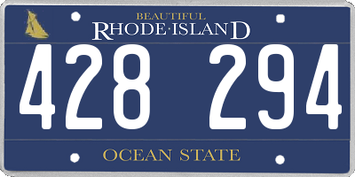 RI license plate 428294