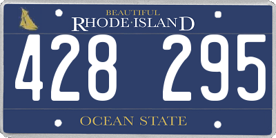 RI license plate 428295