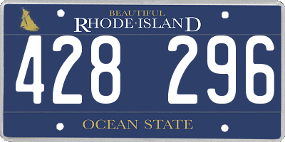RI license plate 428296