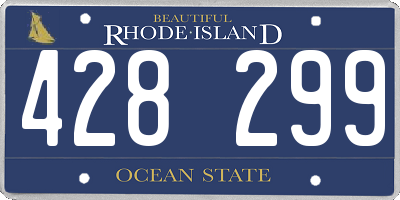 RI license plate 428299