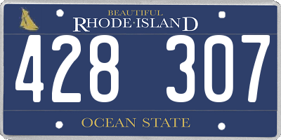 RI license plate 428307