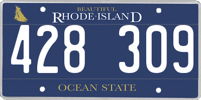 RI license plate 428309