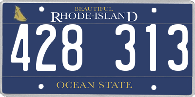 RI license plate 428313