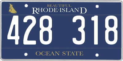 RI license plate 428318