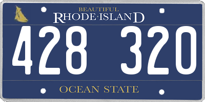 RI license plate 428320