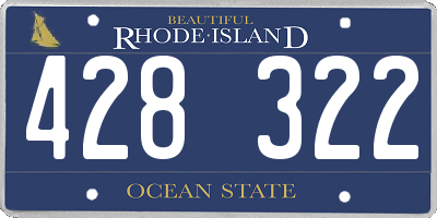 RI license plate 428322