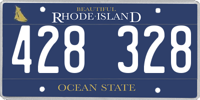 RI license plate 428328