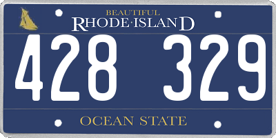 RI license plate 428329