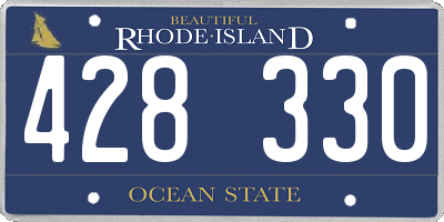 RI license plate 428330