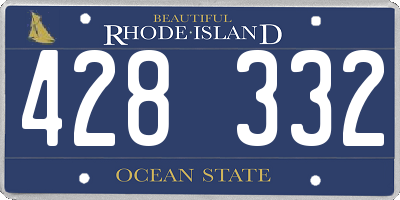 RI license plate 428332