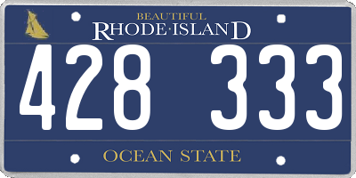 RI license plate 428333