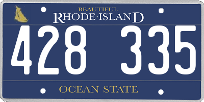 RI license plate 428335