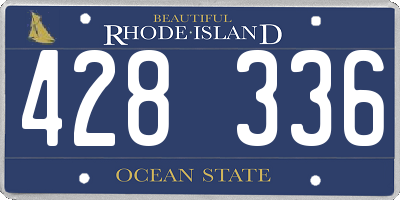 RI license plate 428336