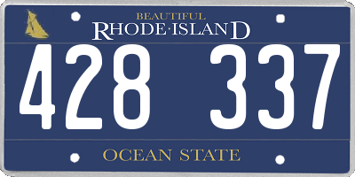 RI license plate 428337