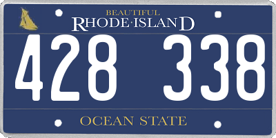 RI license plate 428338
