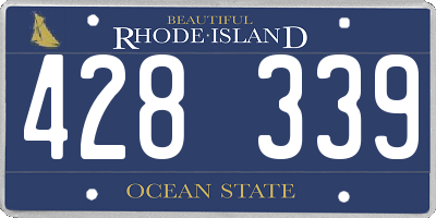 RI license plate 428339