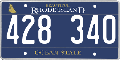 RI license plate 428340