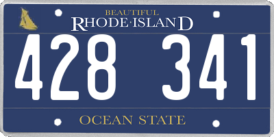 RI license plate 428341
